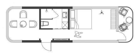 H40 Ultra Terrace glamping pod with oversized terrace - scenic outdoor accommodation